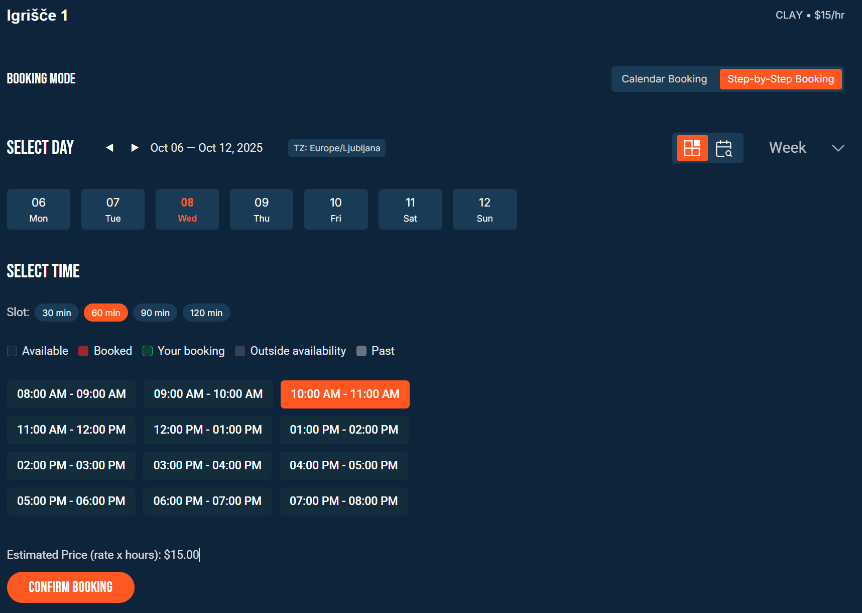 Step-by-Step Booking Overview