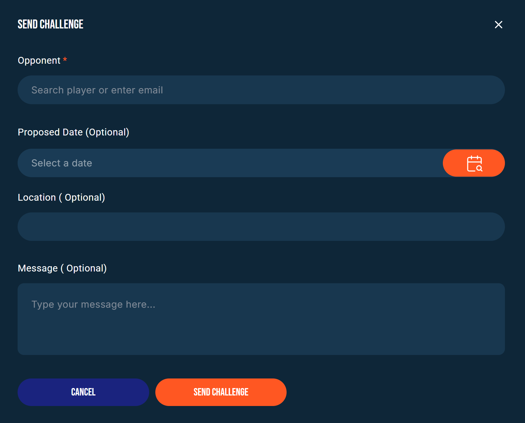 Challenge Form - Pop Up Window