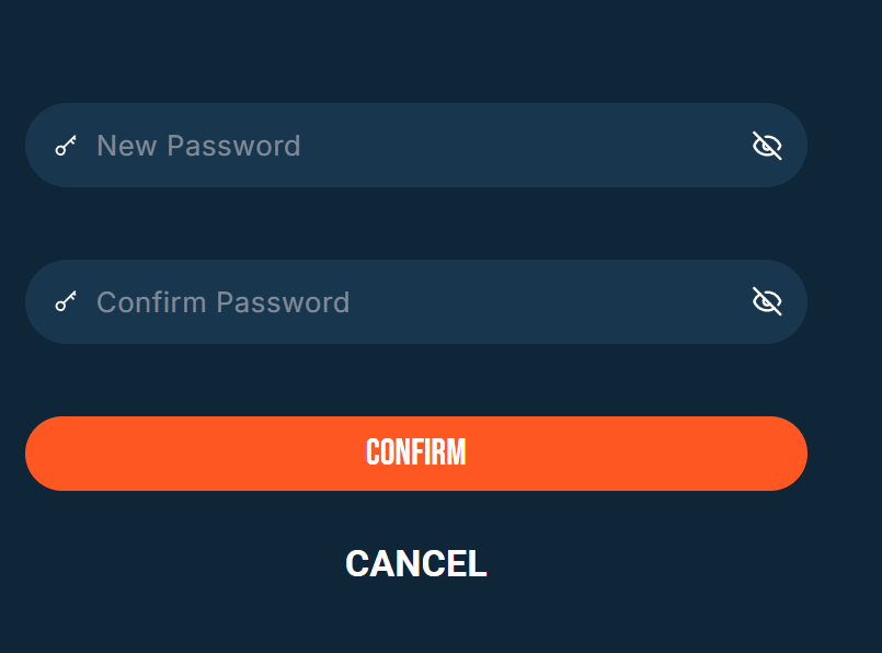 Reset password form